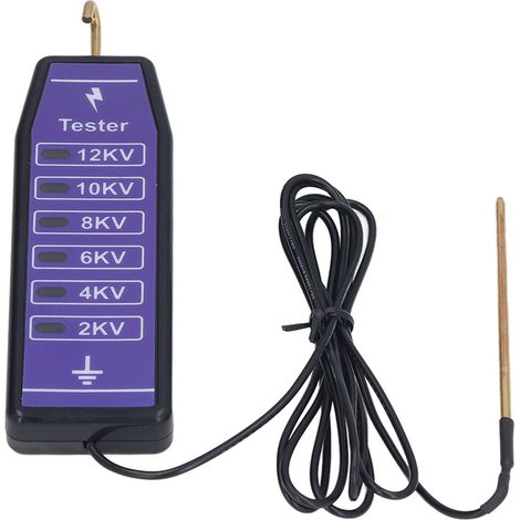 Testeur de clôture électrique à 6 voyants lumineux, étanche et portable, voltmètre jusqu'à 12 000 V pour ferme, maison et jardin. (1/5)
