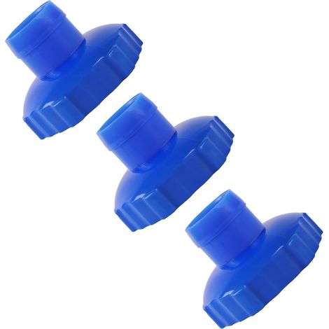 Set di tre adattatori per tubo skimmer di tipo B per piscine fuori terra In-Tex (blu) (1/5)