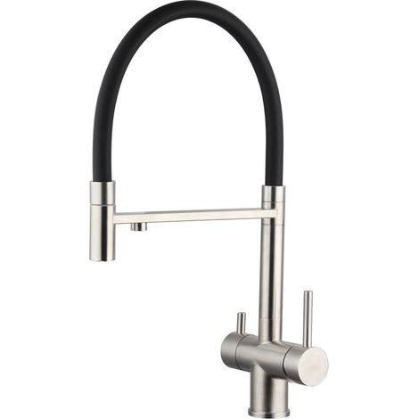 Monomando Cocina Osmosis Extraible Acero/Negro - GME