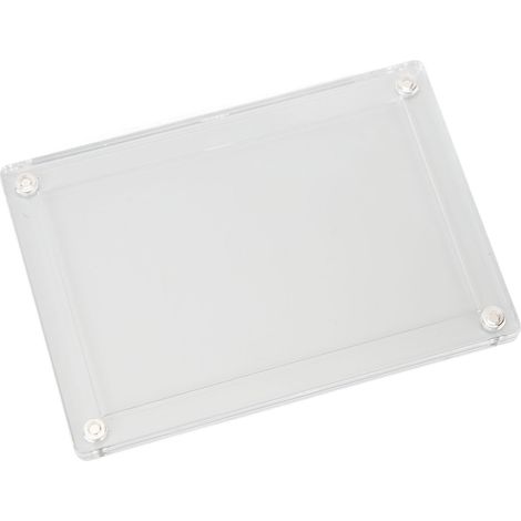 Cadre photo pour réfrigérateur, magnétique, double face, transparent, en acrylique, pour photos de 7,6 cm (3 pouces) et notes. (1/5)