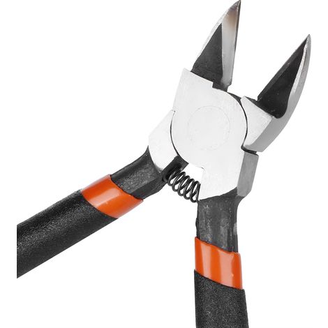 Mini pince coupante diagonale à poignée ressort pour électricien, 15 cm (6 pouces) (1/5)
