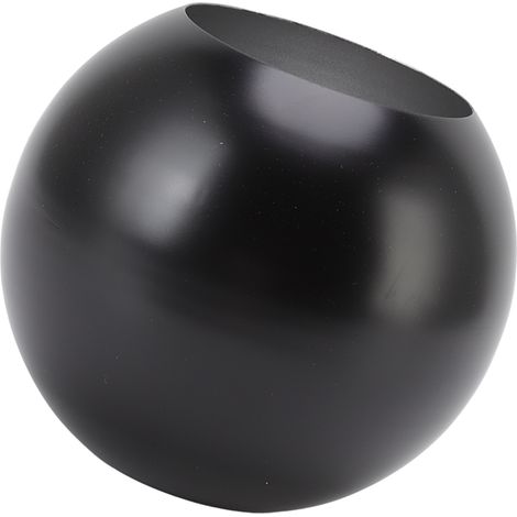 Vase Ronde Style Scandinave en Acier Inoxydable Noir Mat - Décoration de Table Moderne pour Salon ou Bureau (1/5)