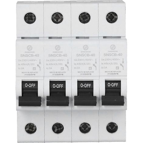 Disjoncteur SCB 4P40KA, protection contre la foudre, protection contre les basses tensions, disjoncteur à air 230 V–400 V