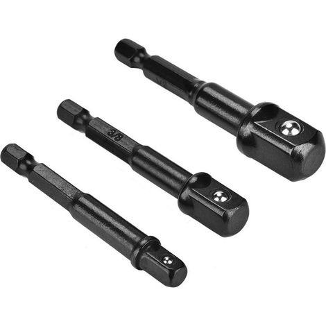 Adaptateur de rallonge de douille à tête sphérique carrée (3 pièces) (noir) (1/5)