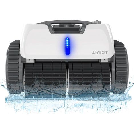 Robot Piscine sans Fil pour 120 mins, Nettoyage Automatique du Sol, Ligne d'eau et des Murs, avec Charge Rapide, Aspirateur Piscine pour Piscines Hors Sol ou Enterrées Jusqu'à 120 ㎡ (1/5)