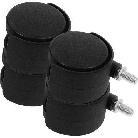 Mejora tu silla de oficina con 4 ruedas roscadas M8 x 3 mm: ruedas silenciosas para un movimiento fácil. (1/5)