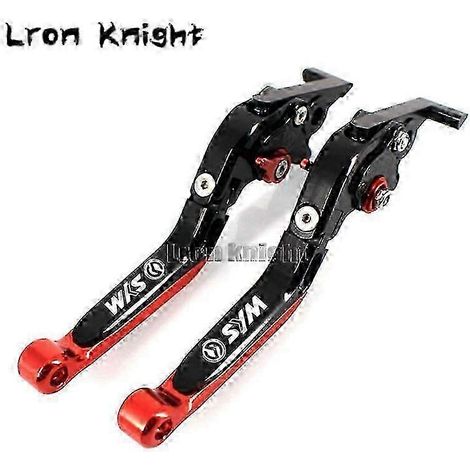 Compatible avec les motos Sym T2 T3 Sb300 Wolf250 T2/t3 Sb 300 Wolf 250 : levier de frein et d'embrayage CNC réglable, pliable et extensible avec logo (I) (1/5)