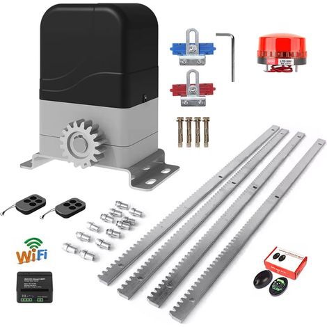 Kit d'ouvre-portes automatiques Kit d'ouverture de porte coulissante électrique Kit d'opérateur de porte automatique à moteur à courant alternatif avec Kit de capteur infrarouge à cadre en acier de 4 (1/5)