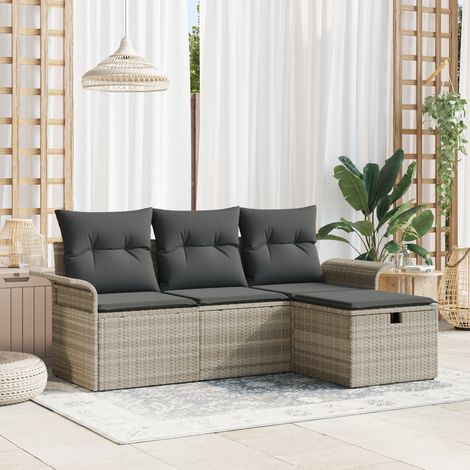 Garden Sofa Set 4 pcs Poly rattan vidaXL (1/5)