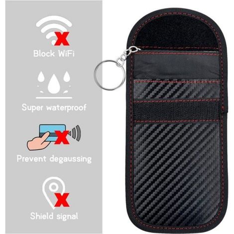 Pochette Faraday - Blocage Signal RFID - Pour Clés Voiture - 2 Pièces (1/5)