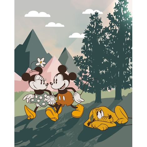 Photo murale intissé impression numérique Mickey & Minnie Dans La Nature (1/4)