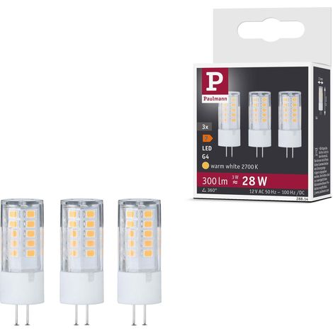 Ampolla Paulmann g4 3W 300lm 2700K pack de 3