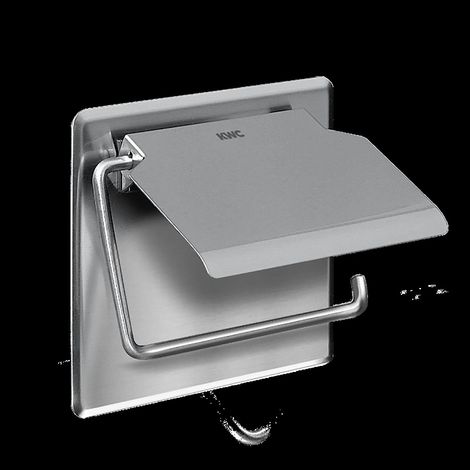 KWC Wc-rollenhalter, Edelstahl, 145x130x25 mm, Aufputz (1/2)