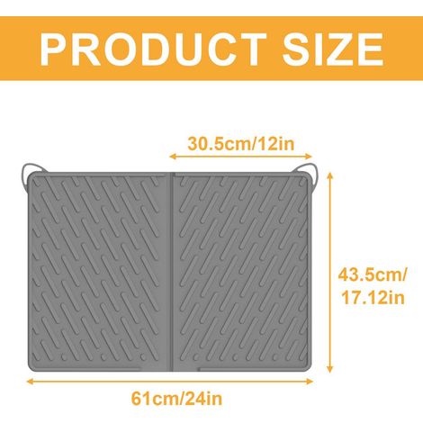 Tapis de Litière pour Chat Antidérapant et Imperméable en Silicone Tapis Récupérateur de Litière Pliable et Lavable pour Maison Toilette Chat