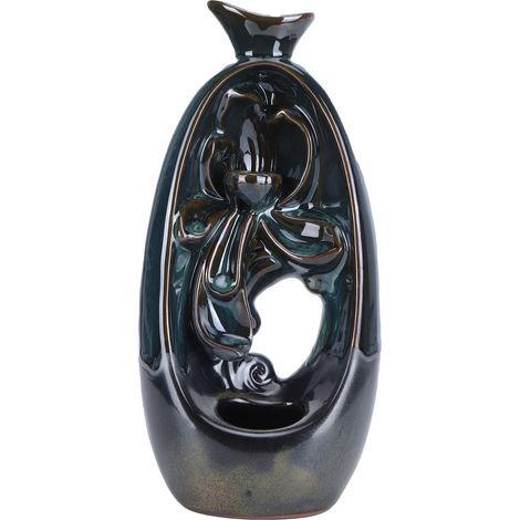 Brûleur d'encens en céramique, porte-encens à reflux pour salon de thé, bureau, décoration intérieure (1/5)