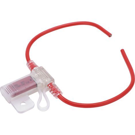 31,5 cm Kfz-Sicherungshalter (12 AWG) mit 10-A-Sicherung und TPE-PVC-Schutz für Pkw, Wohnmobile und Anhänger