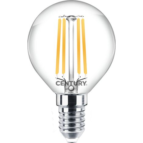 Lampadina led filamento sfera century incanto 6.5w luce naturale 4000k attacco e14 - inh1g-071440 (1/2)