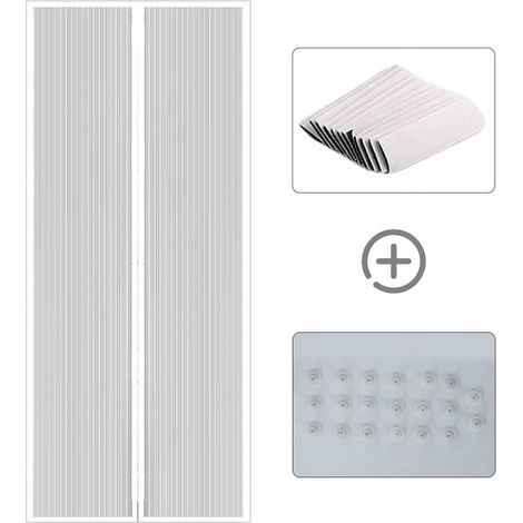Moustiquaire Magnetique Porte - Filet Respirant Anti-Moustiques Polyester - Auto-Adhesif Pour Chambre - 1 Pièce (1/5)