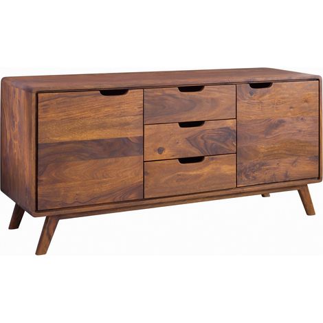 Buffet 134x40 Palissandre laqué Noisette MALMÖ 2 107 (1/3)