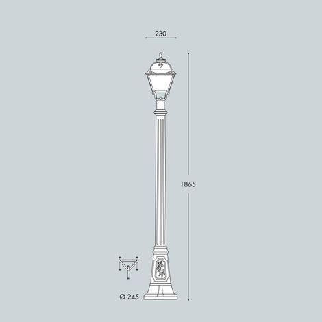 ARTU /CEFA NERO PALO 186CM 8,5W CCT 3000-6500