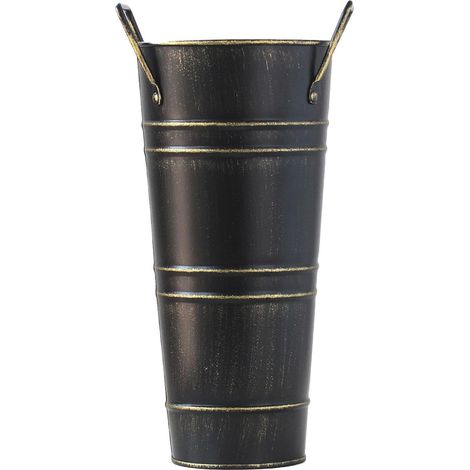 Porte-parapluie en métal avec poignée, cube vintage pour parapluie, vase décoratif, pot de fleurs, étagère de rangement pour la maison ou le salon (1/5)