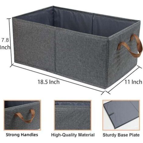 Un système d'organisation de garde-robe comprenant trois boîtes de rangement de grande capacité. Ces boîtes pliables, robustes et durables peuvent être utilisées pour ranger les vêtements. (1/3)