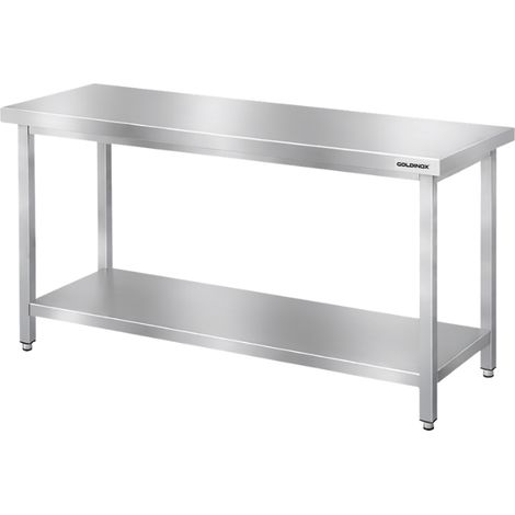 Table de travail en inox Bar 1500x800 mm avec 1 étagère inférieure PREMIUM - GOLDINOX (1/2)