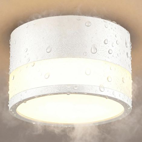 Spot Saillie Exterieur Salle de Bain IP44 Etanche, Plafonnier Spot Led Tube en Saillie Cylindre Couloir Entree, 12W Blanc Chaud Surface Mounted Luminaire Couloir Cuisine Ø10cm (1/5)