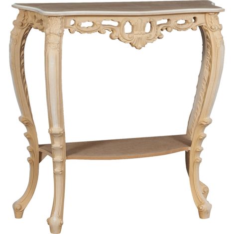 WOODEN CONSOLE, RAW FINISH, MADE IN ITALY (1/5)