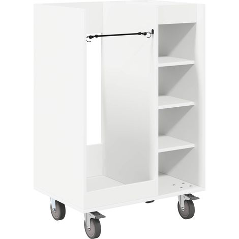 Maison Exclusive - Armadio per Golf con ruota Tinta unita Bianco 65 x 45 x 98 cm