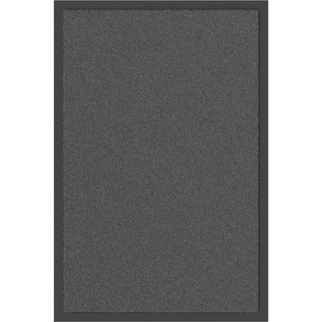 Paillasson flexible antidérapant intérieur extérieur 40 x 60 cm en polypropylène anthracite