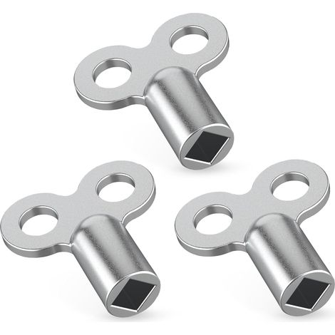 30Pcs Clés de purge pour radiateurs argent - Clés de purge résistants en aluminium - Clés de purge pour radiateurs pour de nombreux radiateurs - Clé de purge maniable pour chauffages (1/5)