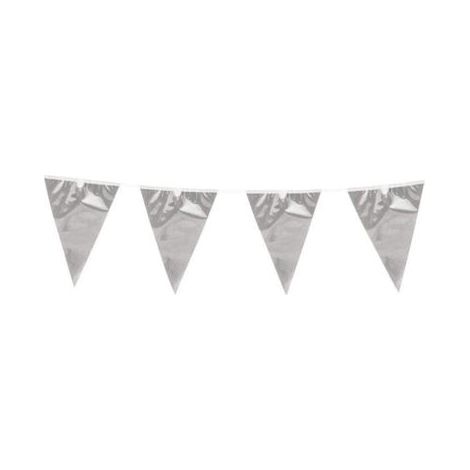 GUIRNALDA BUNTING METALIZADO PLATA 10M