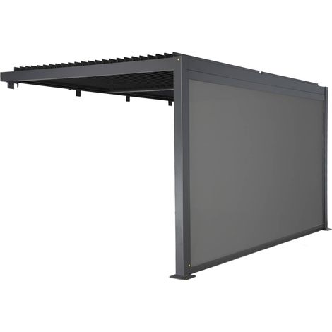 sweeek - Wand Pergola Palace 3x4m mit Lamellendach + 1 Markise 4m (1/5)