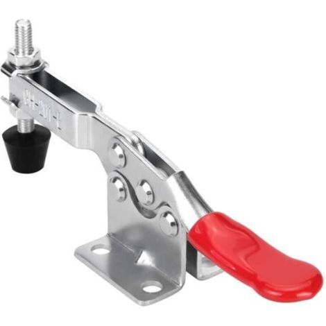 2 PCS Loquet à Bascule en Métal Sauterelles de Menuisier Antidérapant Fermeture a Levier Inox Fermeture Remorque Pince à Genouillère GH-431 318 kg / 701 lb pour Porte, Machinerie, Voiture (1/2)