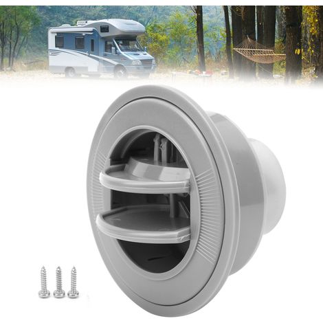 Sortie de climatisation ronde ABS universelle 100/76/47mm grise pour camping-car, bateau, bus, voiture