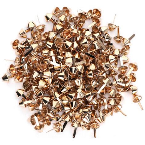 200 pièces de rivets en laiton 12mm pour sac, accessoires de montage en forme de seau, couleur or clair, quincaillerie DIY (1/5)