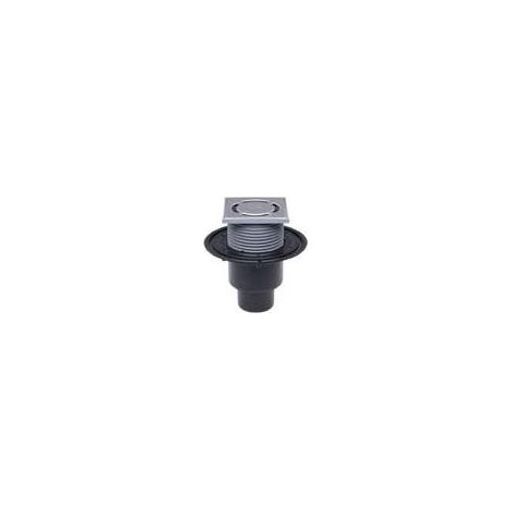 Siphon vertical pour terrasse/balcon DN50/75/110, support de grille 123x123mm, grille en acier inoxydable 115x115mm et système a (1/2)