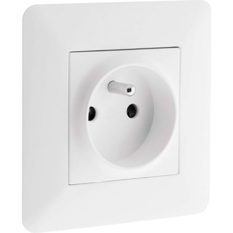 Prise 2P+T 16A simple Blanc (Lot de 3) (1/5)