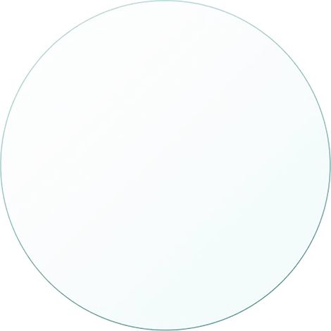 Plateau rond en verre trempé transparent - transparent (1/3)