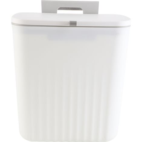 poubelle-Poubelle murale avec couvercle de 9L pour cuisine et salle de bain (1/4)