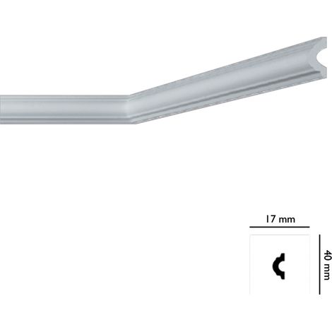 CORNICE DECORATIVA PER SOFFITTO mod. I745 - mm 17 x  40- 110 pezzi  - BOVELACCI