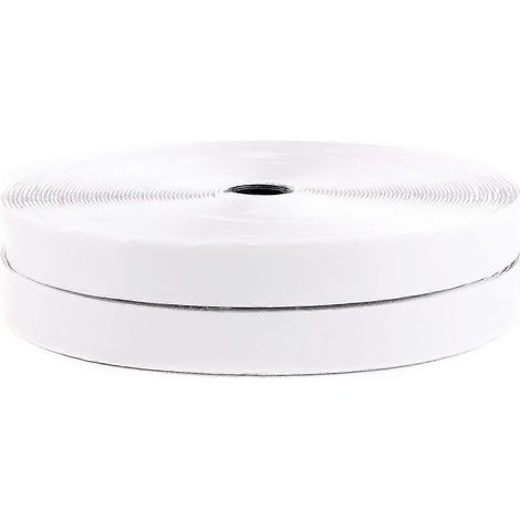 Ruban auto-adhésif à scratch de 25 mètres x 20 mm, noir, avec bande auto-agrippante et bande auto-agrippante de 25 m x 25 m. (1/4)
