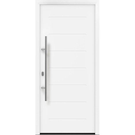 Hörmann Ecostar Haustür "ISOPRO IP 015", verkehrsweiß (RAL 9016), 110 x 210 cm (B x H), DIN Links