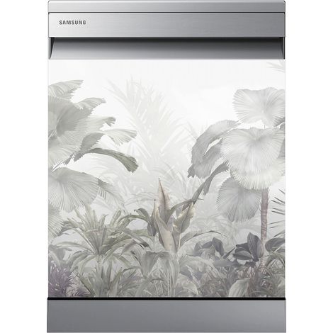 Stickers Lave vaisselle - Forêt tropicale - 60x60 cm - Adhésif BRILLANT (1/2)