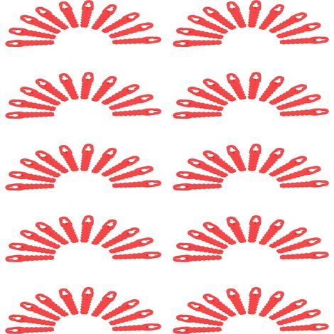 100 lames de rechange 10x5mm pour tondeuse et débroussailleuse, lot de 100 pièces (1/5)