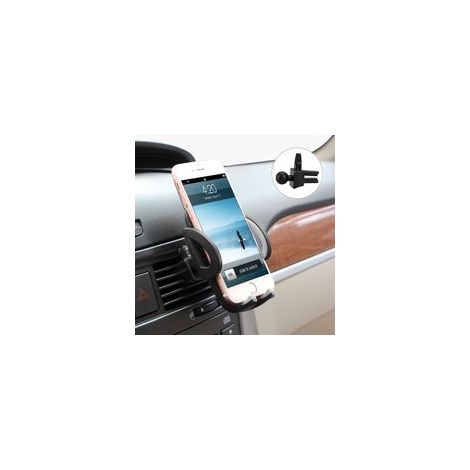 Support Téléphone Voiture Grille Aération Universel, Organiseur de Bureau et Support Smartphone Compatible Samsung Huawei LG Gris (1/4)