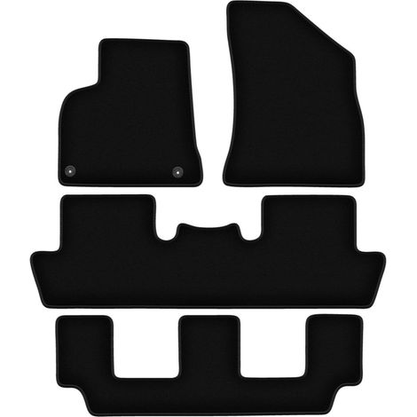 Tapis de sol basiques en velours noir pour : Peugeot 5008 I 7 places (2009-2017) (1/5)