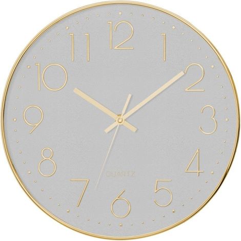 Horloge murale pour chambre à coucher, chambre d'enfant avec mécanisme silencieux, Ø 30 cm (1/4)