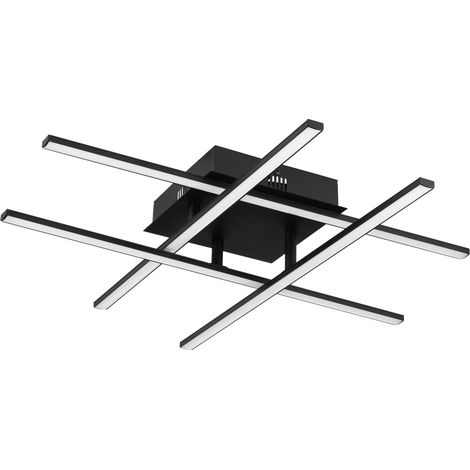 LED Plafonnier Lasana 3, lampe murale 4 flammes, plafonnier en acier (1/5)